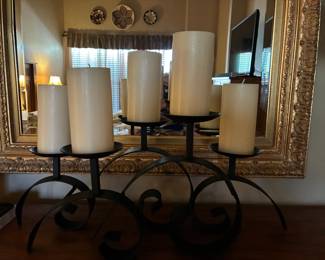 Iron Candle Holder with candles