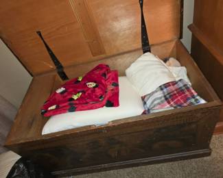 Grain Painted Shipping Trunk