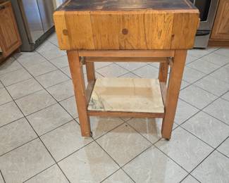 Italian Butcher Block Table by G. Brusadin & Figli