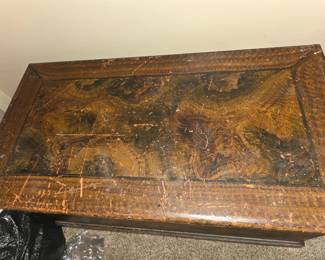 Grain Painted Shipping Trunk