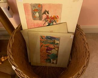 Baskets, Art Prints 