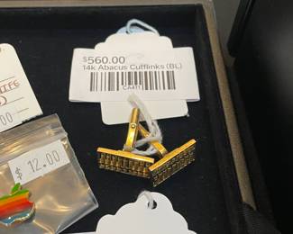 14k Abacus Cufflinks (BL)