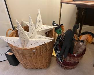 Metal Stars, Baskets, Halloween Decorations