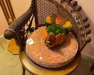 Vintage Wicker Peacock Chair 