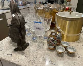 Ice Bucket, Waterford Lismore Wine Glass 8PCS Set