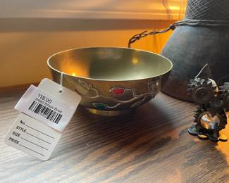 Inlaid Brass Bowl