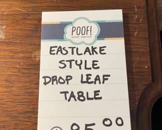 Eastlake Style Drop Leaf Table