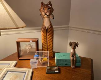 Cat Wooden Figurine 