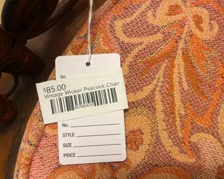 Vintage Wicker Peacock Chair 