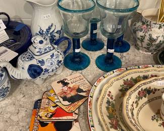 Ceramic Pitchers, Glass Sets
