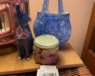 French Porcelain Trinket Box 
