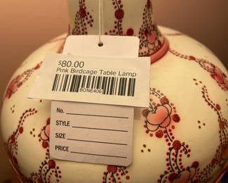 Pink Birdcage Table Lamp