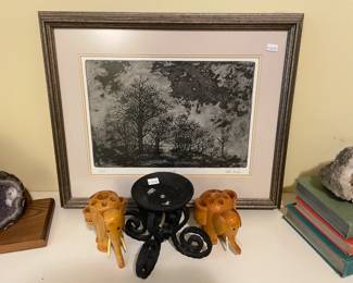 Framed Wall Art, Candle Holder