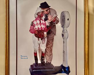 "Weighing In" Framed Norman Rockwell Print