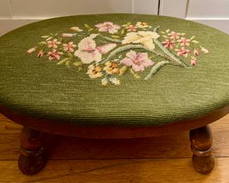 Needlepoint Foot Stool