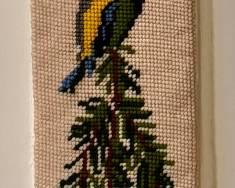 Vintage Needlepoint Bell Pull