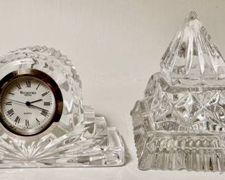 Waterford Crystal Desk Clock & Paperweight