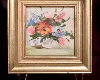 Miniature Oil on Canvas, Signed