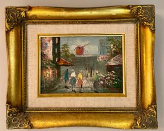 "The Market" Oil on Canvas, Signed