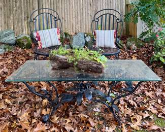 Cast Iron Chairs & Table