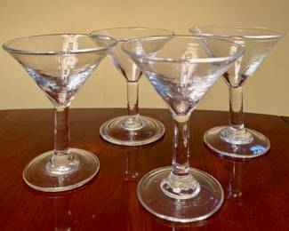 (4) Simon Pearce Martini Glasses