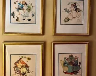 "Four Ages of Love" Framed Norman Rockwell Prints