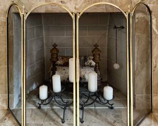 Folding Fireplace Screen