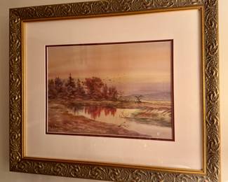 Watercolor, Signed W.F. Dell