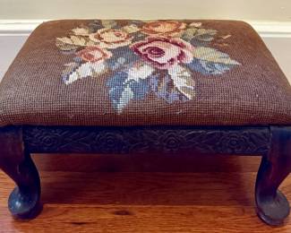 Needlepoint Foot Stool