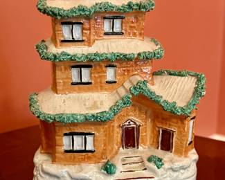 Victorian Staffordshire Flatback House, 1880s