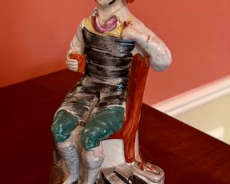 c.1870 Staffordshire Figure Of A Drinking Cobbler