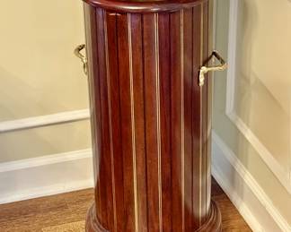 Scully & Scully walnut and ebony cane stand