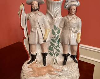 Victorian Robin Hood and Little John Spill Vase by Staffordshire, 1860s