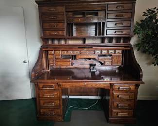 Vintage Roll Top Desk. Originally $3900. Great condition.
63"W x 77" T x 34" D