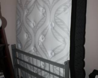twin mattress and steel base