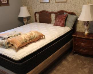 Bassett headboard, queen pillow top mattress
