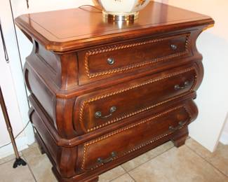 three-drawer bombe' chest
