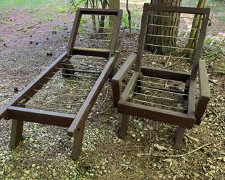 Vintage lounge chair and chair