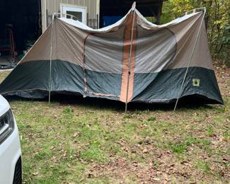 3room camping tent with room dividers ( in photo not staked down).