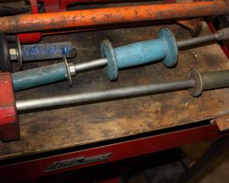 Pair smaller auto body dent pullers