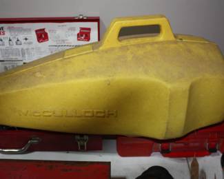 McCullagh gas chain saw Mac 6  in yellow hard side case