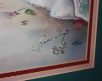 Matted/framed 'Girl at Piano' Paula Vegz 628/1200