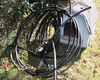 Black PVC irrigation tubing