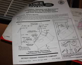 NIB RE-Verber-Ray Detroit radiant prod infra red heater