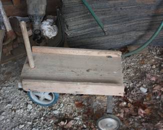 4 wheel wood cart