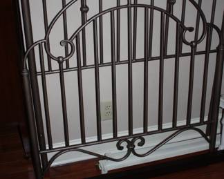 1 bronze & 1 white iron headboards twin size