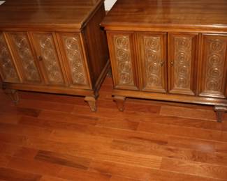 Matching midcentury pair night tables