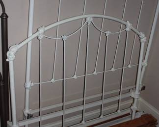 1 bronze & 1 white iron headboards twin size