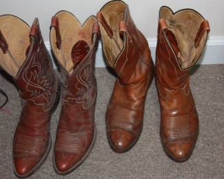 2 pair western boots size 9D