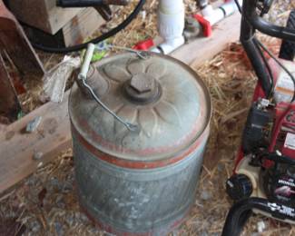 Galvanized 5 gal fuel can